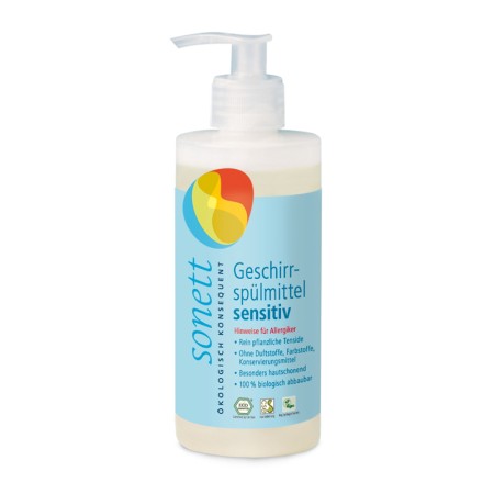 Detergent ecologic pentru spalat vase neutru (300 ml), Sonett