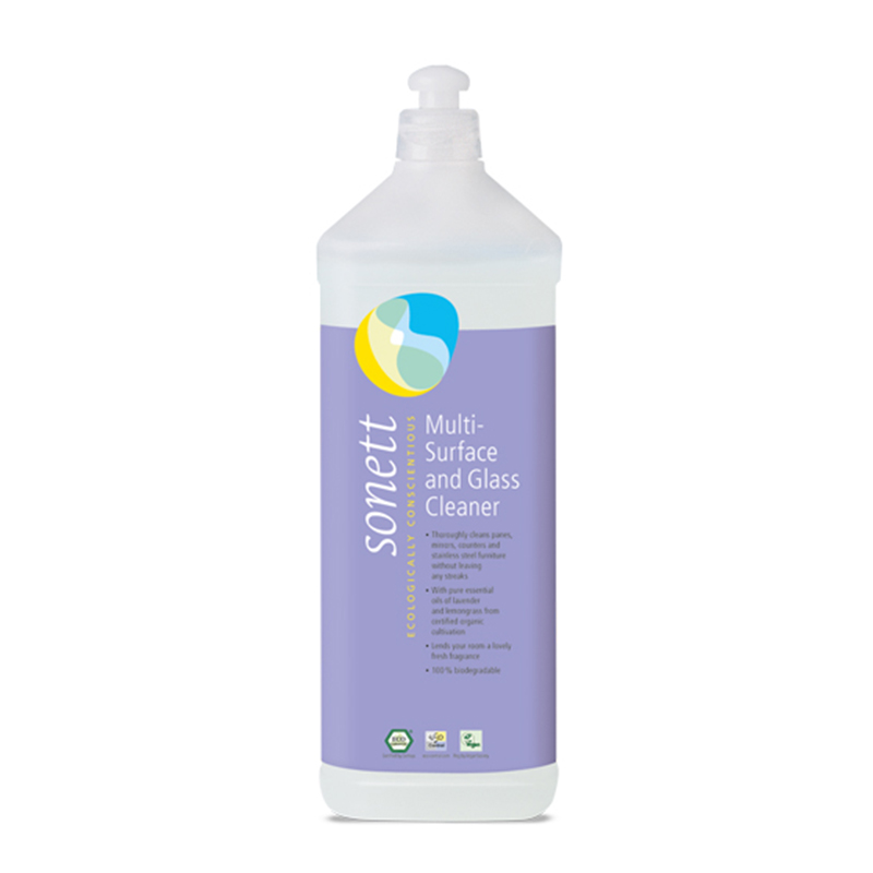 Detergent ecologic pentru sticla si alte suprafete (1 litru), Sonett
