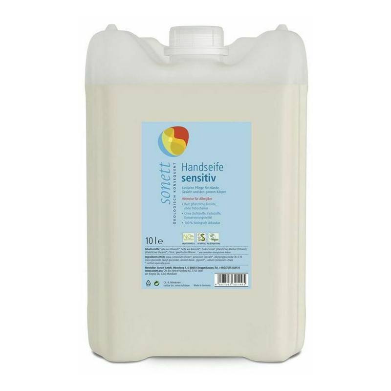 Sapun lichid - gel de dus ecologic neutru (10 litri), Sonett