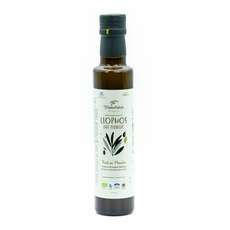 Ulei de masline extravirgin Liophos High Phenolic eco (250 ml), Stamatakos