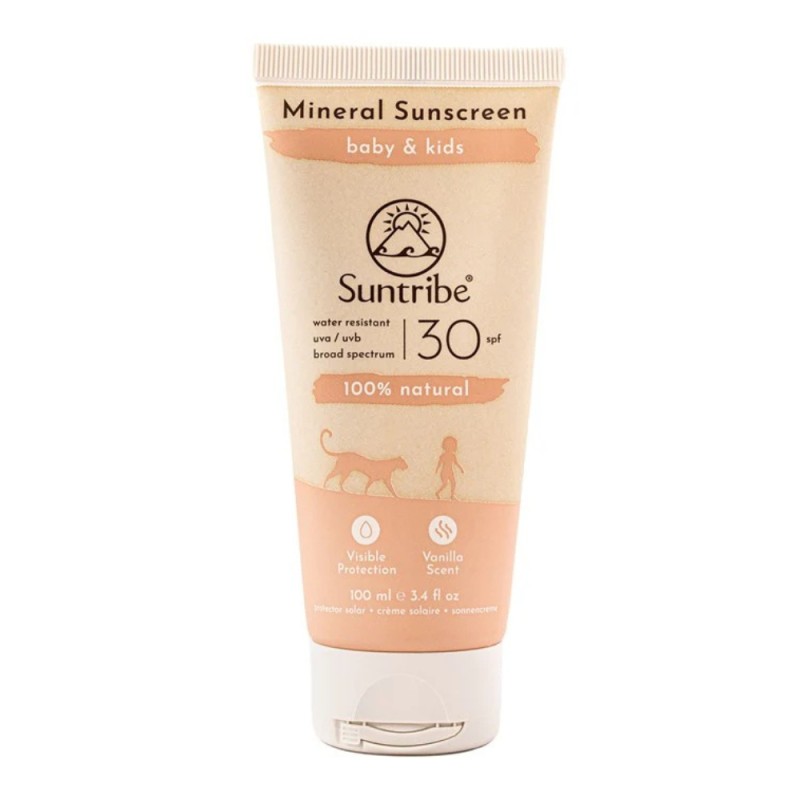 Cremă de protecție solară minerală naturală Baby&Kids SPF30 (100ml), Suntribe