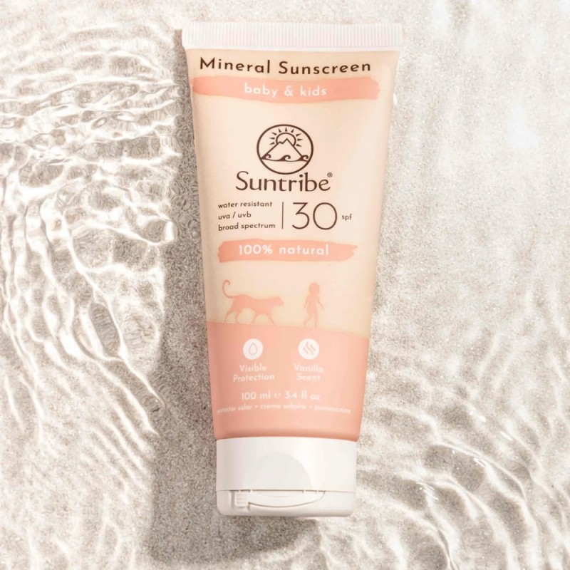 Cremă de protecție solară minerală naturală Baby&Kids SPF30 (100ml), Suntribe