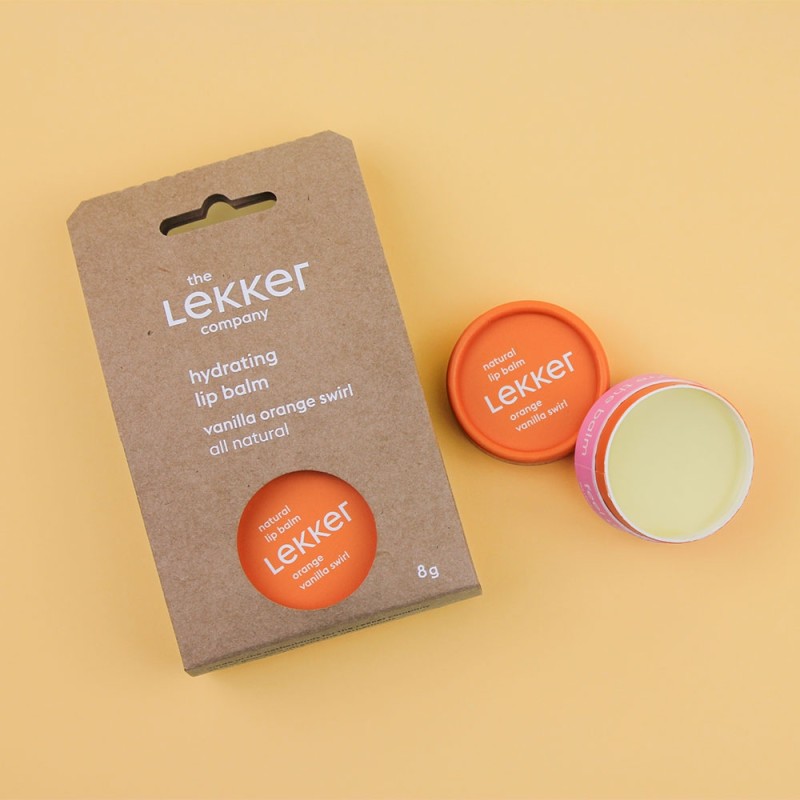 Balsam de buze cu portocale si vanilie (8 grame), The Lekker Company