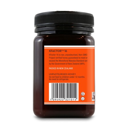 Miere de Manuka KFactor 16 RAW (500 grame), Wedderspoon