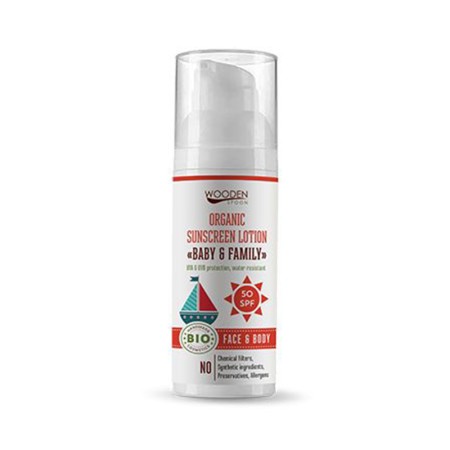 Lotiune protectie solara SPF 50 bio (50 ml), Wooden Spoon