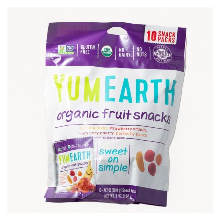 Pachet jeleuri cu aroma de fructe, bio, fara gluten (10x19.8 grame), YumEarth