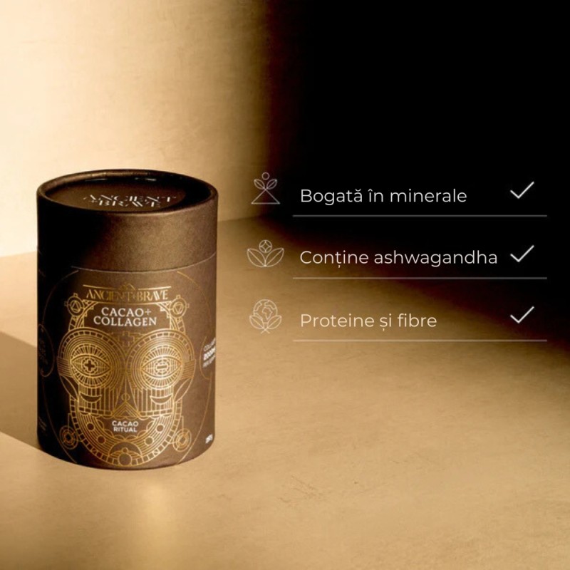 Cacao Collagen 250 gr (25 portii), Ancient and Brave