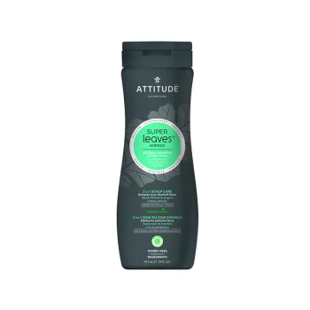 Superleaves 2 in 1 Sampon si gel de dus pentru ingrijire scalp barbati (473 ml), Attitude