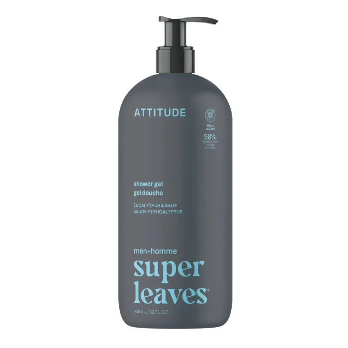 Gel de dus pentru barbati, Eucalipt si Salvie (415 ml), Attitude