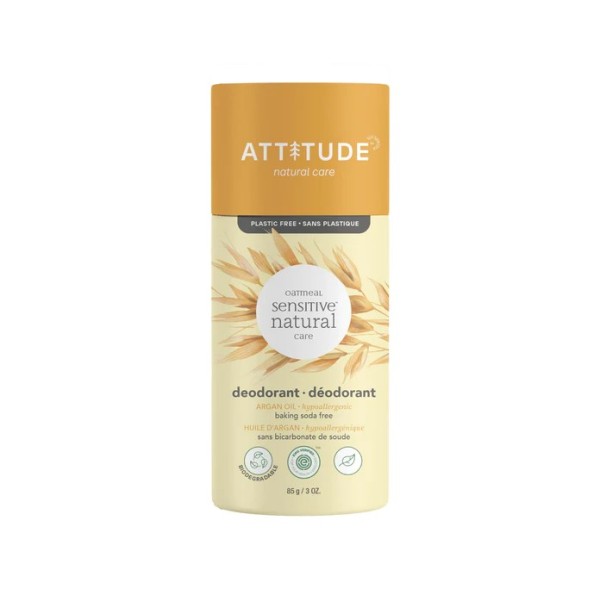 Sensitive Skin Deodorant cu argan (85 grame), Attitude