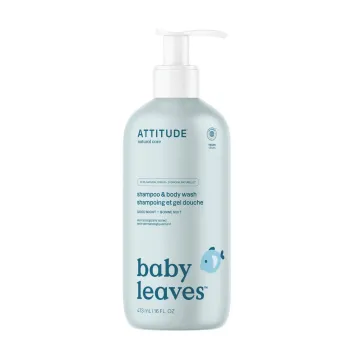 Baby Leaves Essential - Sampon si gel de dus - Noapte buna (473 ml), Attitude