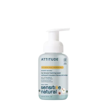 Sensitive Skin Baby Natural Spuma pentru par si corp (250 ml), Attitude