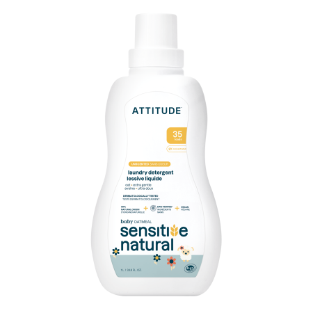 Sensitive Sensitive Skin Baby Natural Detergent de rufe (1,05 litri), Attitude