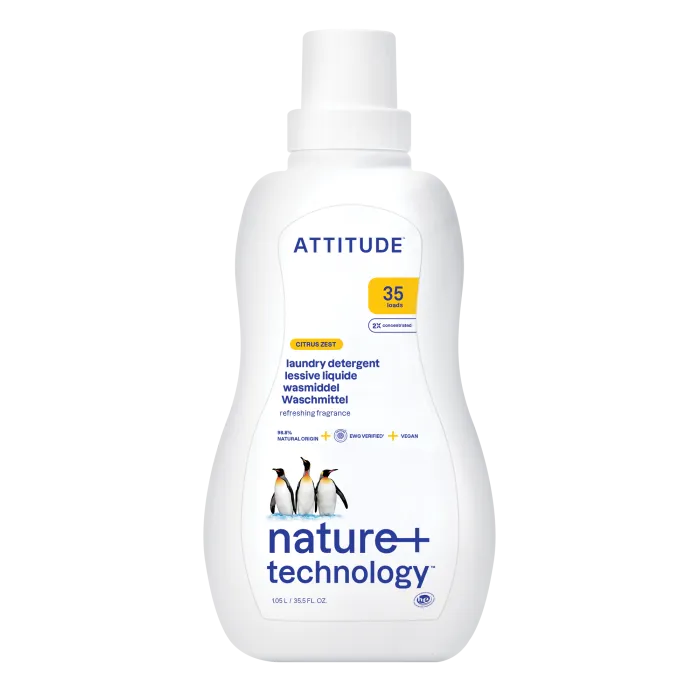 Detergent lichid pentru rufe- 35 spalari, Coaja de citrice (1050 ml), Attitude