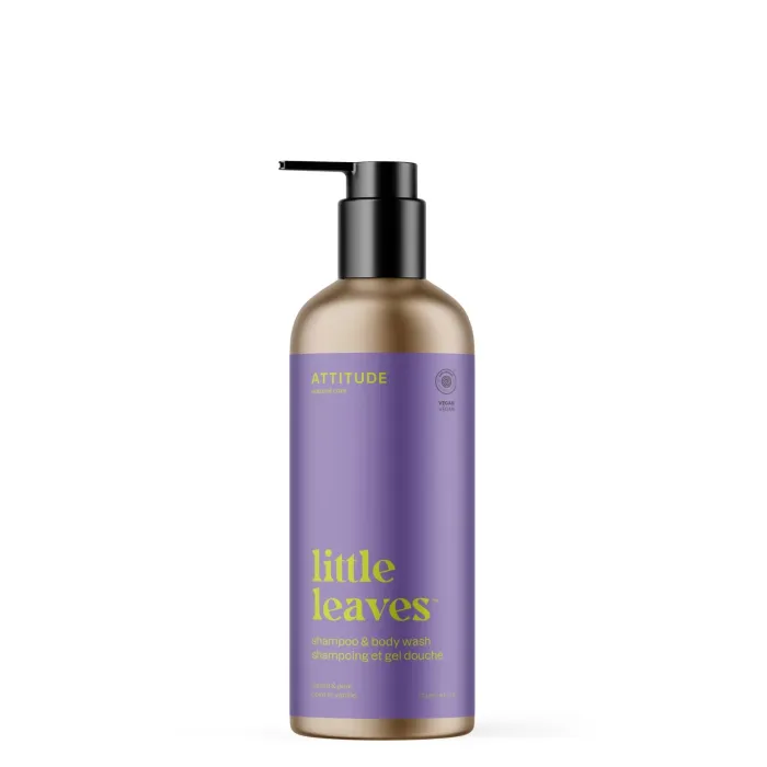 Little Leaves - Sampon 2 in 1 si gel de curatare Poire Vanille (473 ml), Attitude