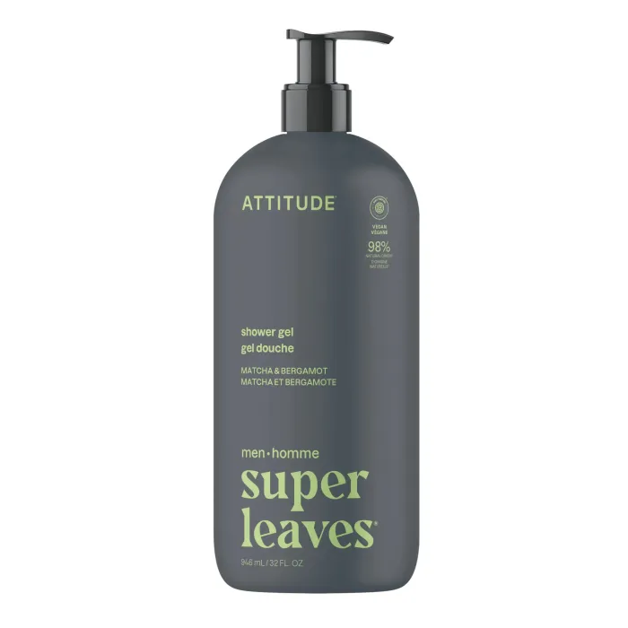 Gel de dus pentru barbati, Matcha si Bergamot (473 ml), Attitude