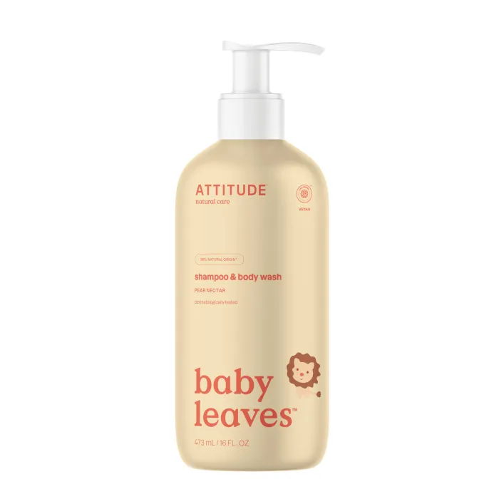 Baby Leaves 2in1 Sampon si Gel de dus, Nectar de pere (473 ml), Attitude