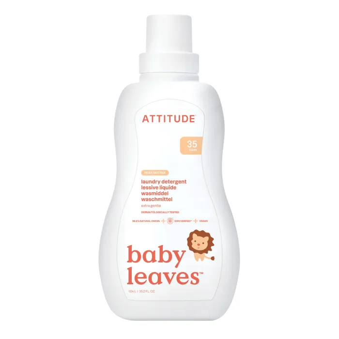 Detergent lichid pentru rufele bebelusilor - 35 spalari, nectar de pere (1050 ml), Attitude