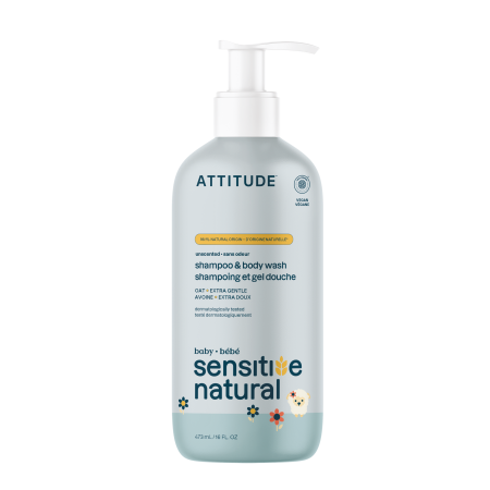 Sensitive Skin baby 2 in 1 Sampon si gel de dus (473 ml), Attitude