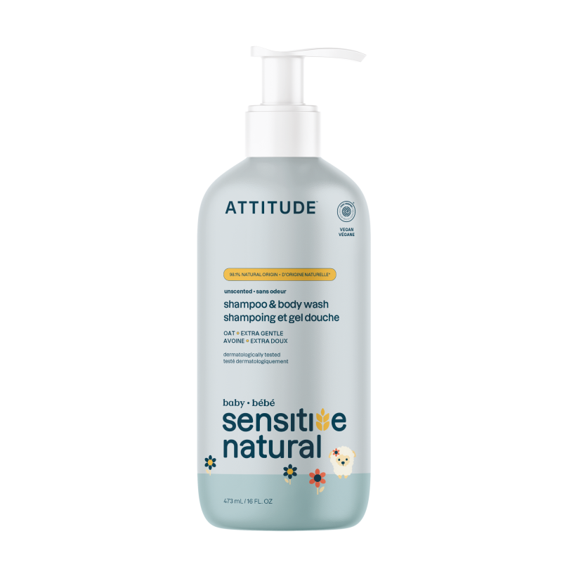 Sensitive Skin baby 2 in 1 Sampon si gel de dus (473 ml), Attitude