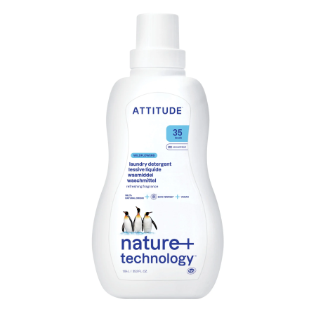 Detergent lichid pentru rufe- 35 spalari, Flori de camp (1050 ml), Attitude