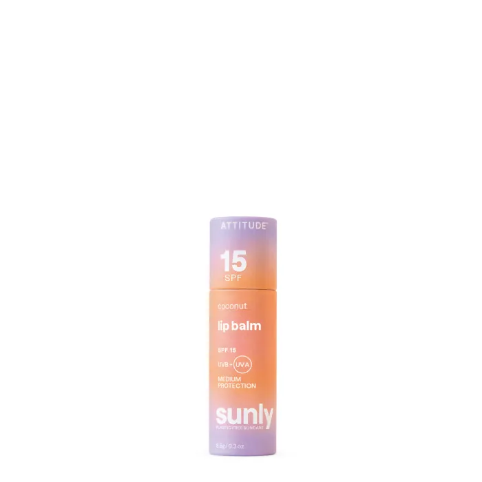 Sunly balsam de buze SPF15, aroma cocos (8,5 grame), Attitude