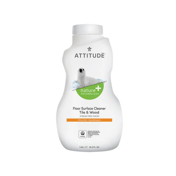 Solutie de curatat pardoseli, gresie si parchet, Coaja de citrice (1050 ml), Attitude