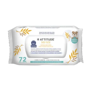 Sensitive Skin Natural Servetele umede (72 servetele), Attitude