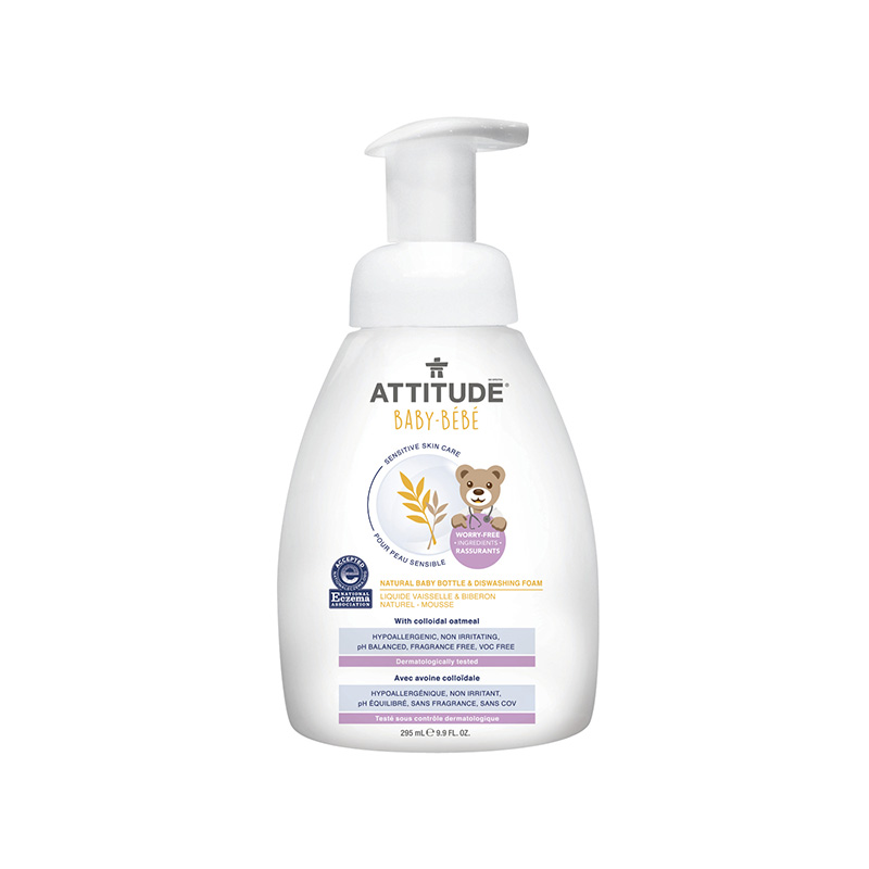 Sensitive Skin Baby Baby Spuma pentru spalat sticlute si vase (295 ml), Attitude