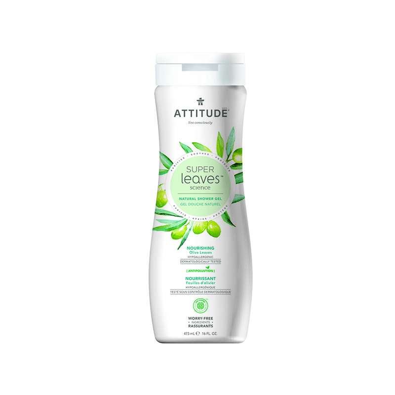 Superleaves Gel de dus - Hranire (473 ml), Attitude