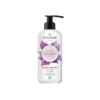 Superleaves Sapun de maini din frunze de ceai alb (473 ml), Attitude