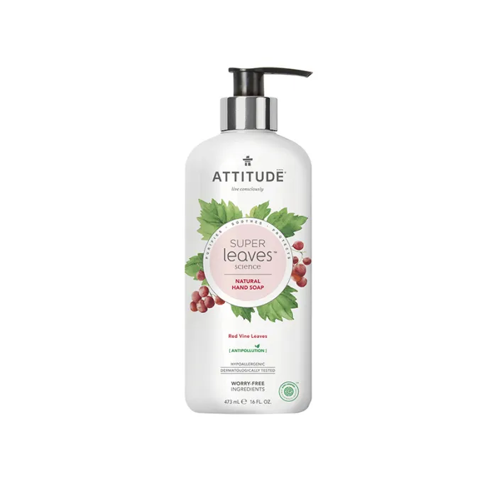 Superleaves Sapun de maini din frunze de vita de vie (473 ml), Attitude