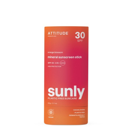 Sunly stick protectie solara SPF 30, aroma tropical (60 grame), Attitude
