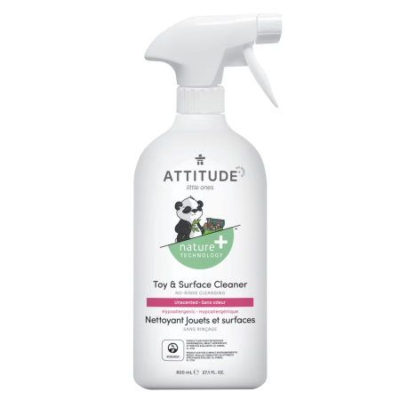 Solutie de curatat jucarii si suprafete, fara miros (800 ml), Attitude