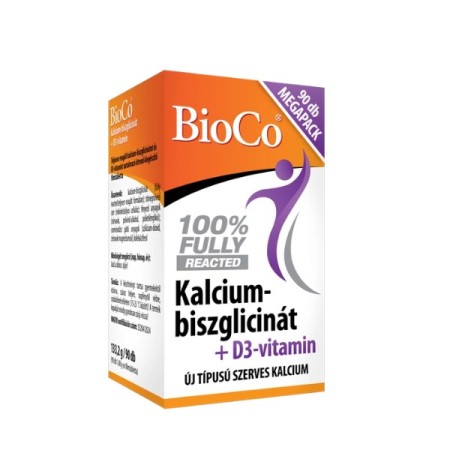 Calciu bisglicinat + Vitamina D3 (90 comprimate), BioCo
