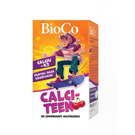 Calci-Teen (90 comprimate masticabile), BioCo