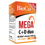 MEGA C+D DUO, Vitamina C 1500mg + Vitamina D3 3000 UI (100 comprimate filmate), BioCo