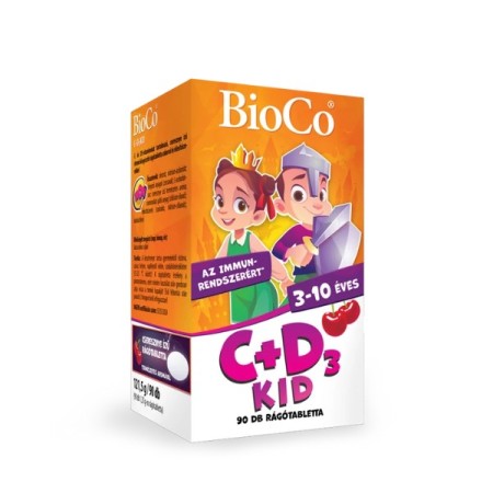 C+D Kid (90 comprimate masticabile), BioCo