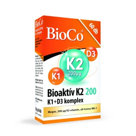 Vitamina K2 bioactiv 200mcg + Complex de vitamine K1+D3 (60 comprimate)