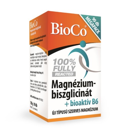 Magneziu-bisglicinat + Vitamina B6 bioactiva (90 comprimate filmate), BioCo