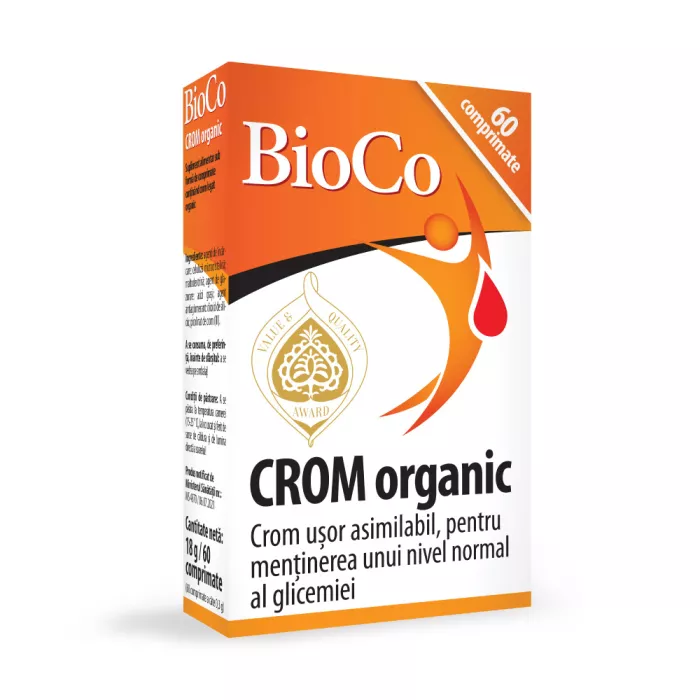 Crom organic 250mcg (60 comprimate), BioCo