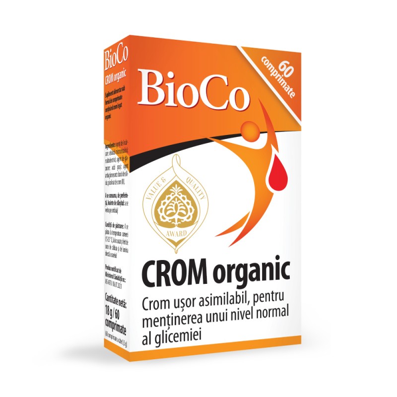 Crom organic 250mcg (60 comprimate), BioCo