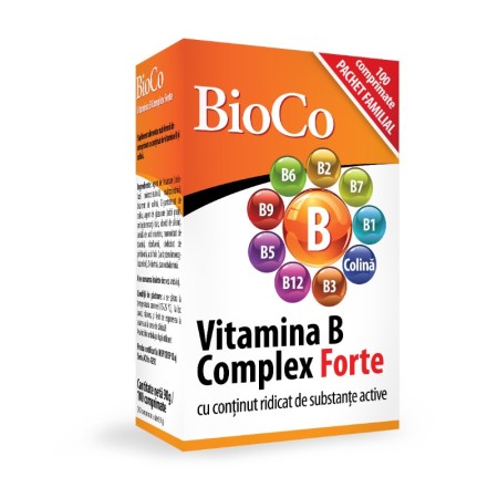 Vitamina B Complex Forte (100 comprimate), BioCo