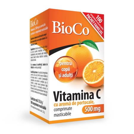 Vitamina C 500mg (100 comprimate masticabile), BioCo