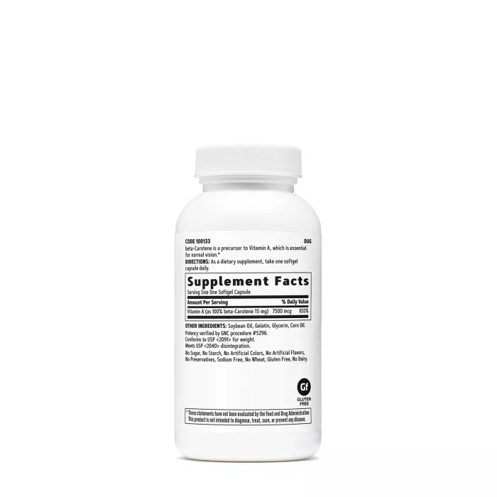 Gnc Beta-caroten 15 Mg, 360 Cps Gnc Beta-caroten 15 Mg, 360 Cps