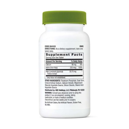 Gnc Superfoods Kelp, Iod Din Extract De Kelp, 180 Tb