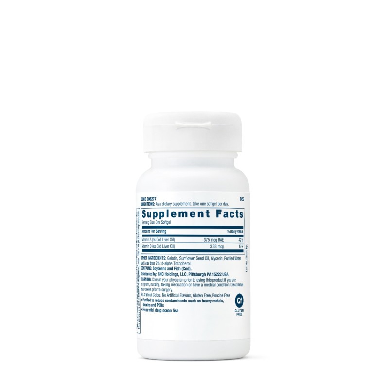 Gnc Cod Liver Oil, Ulei Din Ficat De Cod, 400 Mg, 30 Cps