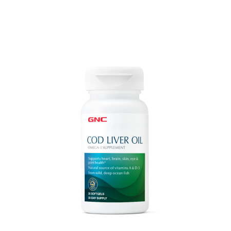 Gnc Cod Liver Oil, Ulei Din Ficat De Cod, 400 Mg, 30 Cps