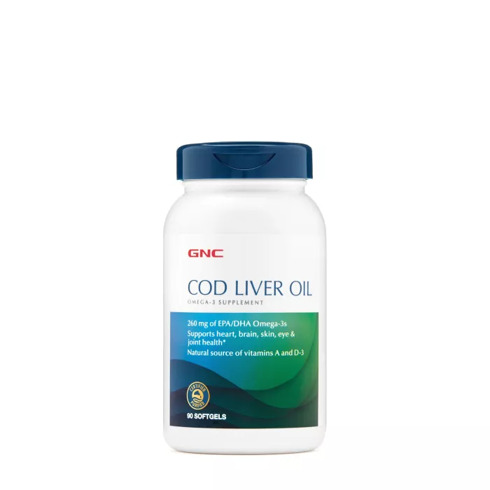 Gnc Cod Liver Oil, Ulei Triplu Din Ficat De Cod, 90 Cps Gnc Cod Liver Oil, Ulei Triplu Din Ficat De Cod, 90 Cps
