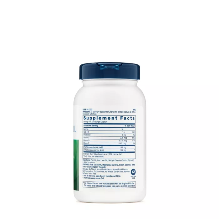 Gnc Cod Liver Oil, Ulei Triplu Din Ficat De Cod, 90 Cps Gnc Cod Liver Oil, Ulei Triplu Din Ficat De Cod, 90 Cps